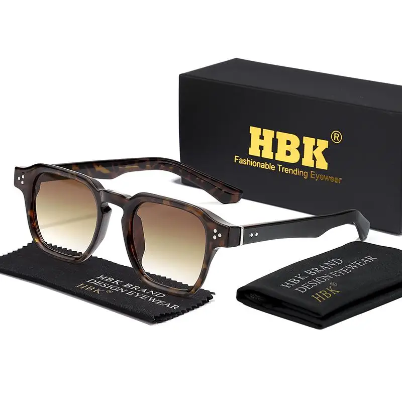 HBK Vintage Fashion Sunglasses Men Brand Gradient Design Sun Glasses Outdoor Sports Party Travel Ideal Choice for Gifts