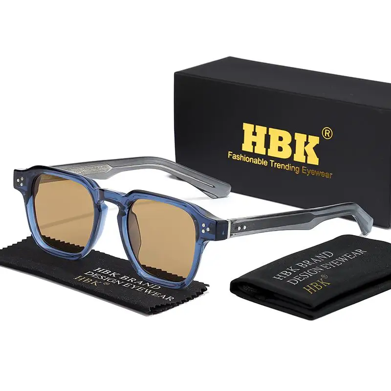 HBK Vintage Fashion Sunglasses Men Brand Gradient Design Sun Glasses Outdoor Sports Party Travel Ideal Choice for Gifts