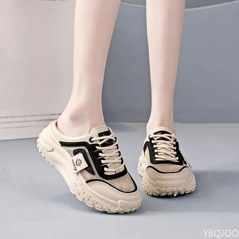 Casual half drag women's shoes summer outdoor sports shoes new breathable mesh simple comfortable versatile cool slippers