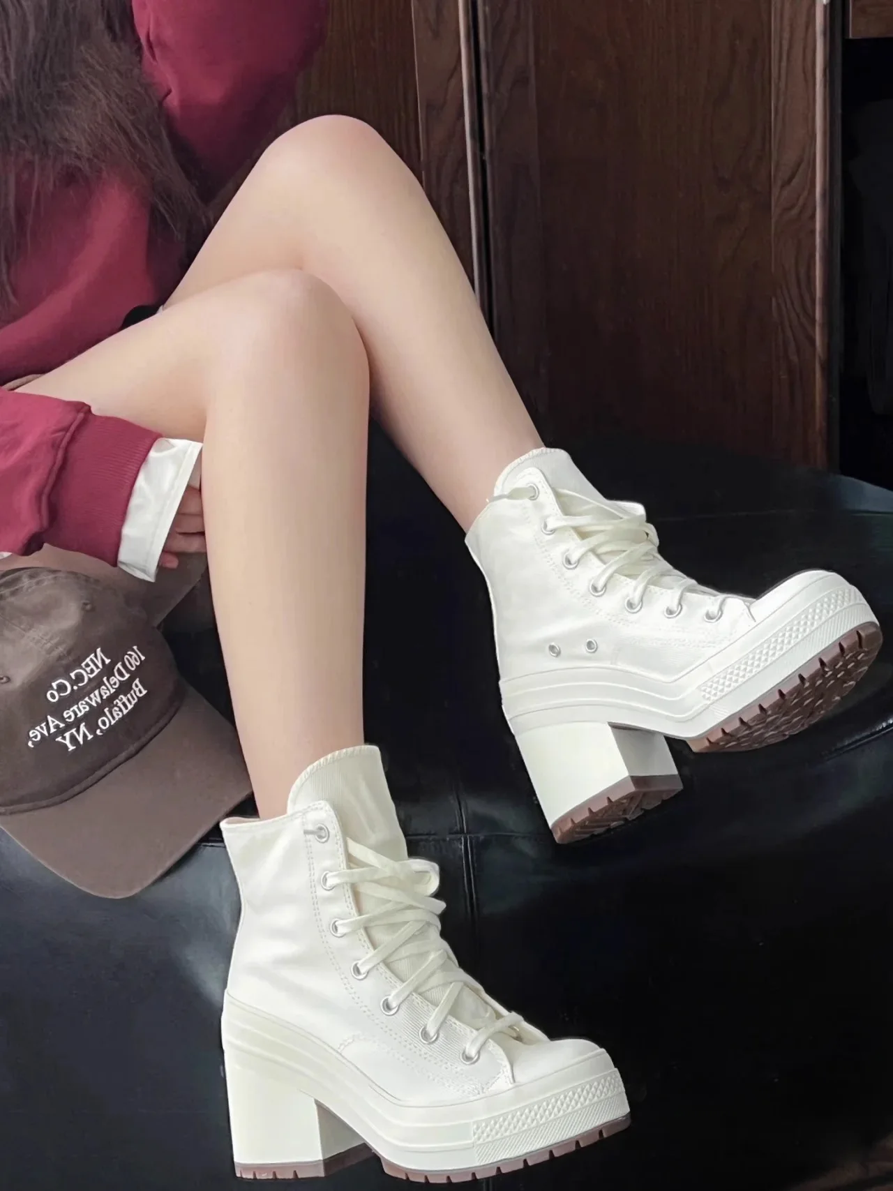 Classic Women Platform Sneakers Canvas Shoes Personalized Luxry Heels Skateboard Lace Up Casual Shoes Fashion Outdoor Sneakers