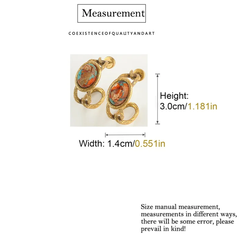 Vintage Jewelry Set Oval Natural Stone Nautical Map Designers Pendants And Necklaces Earrings Antique Gold Color Women Ring 2025