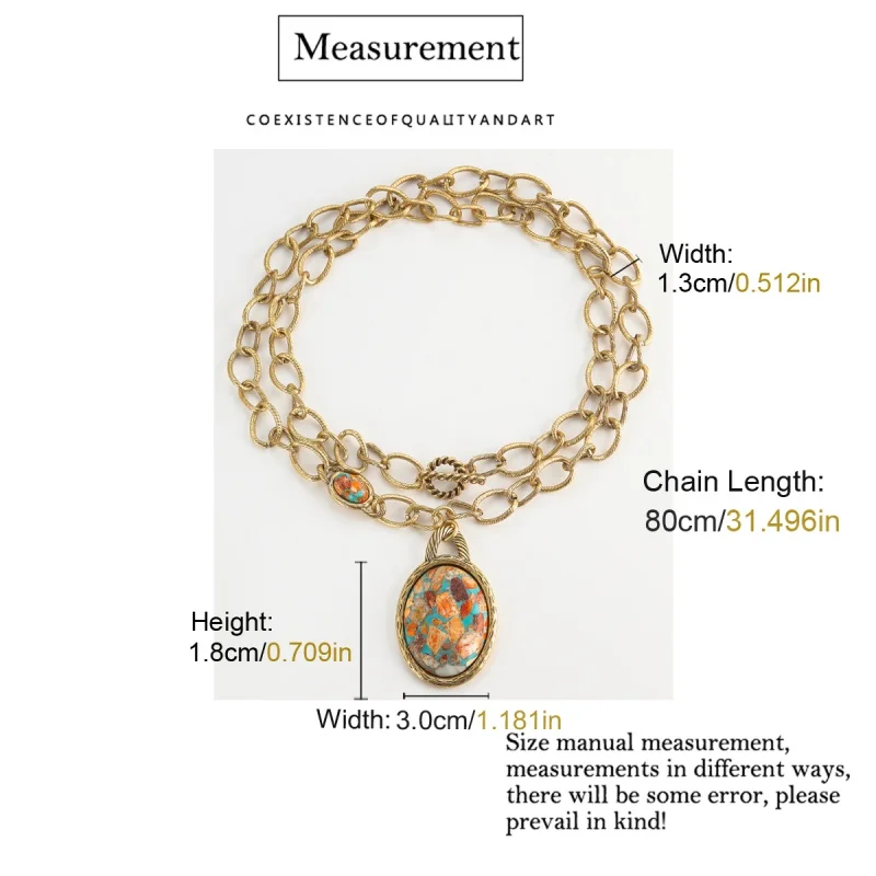 Vintage Jewelry Set Oval Natural Stone Nautical Map Designers Pendants And Necklaces Earrings Antique Gold Color Women Ring 2025