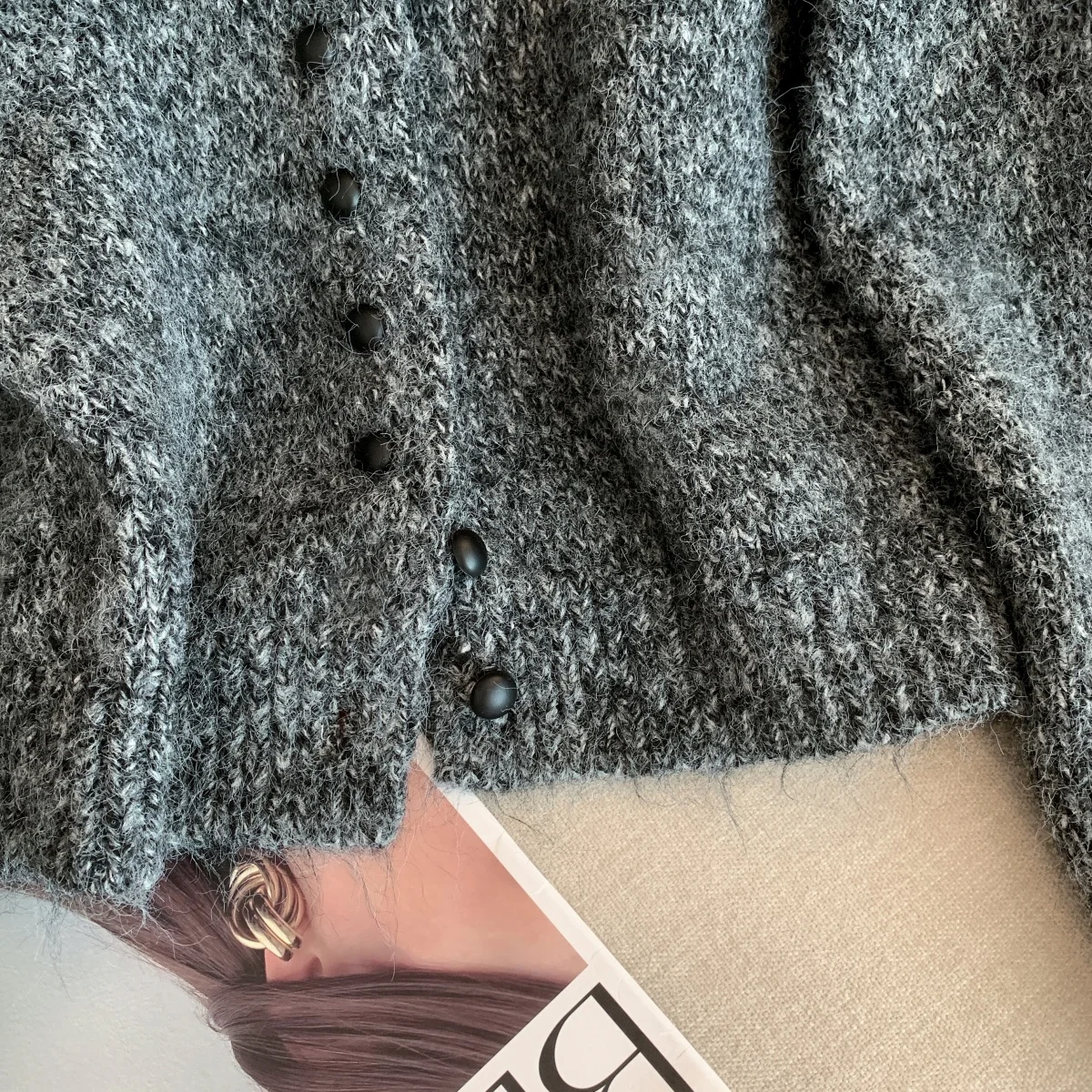Women's Turtleneck Cardigan Sweater Y2k Vintage 2000s Jumper Knitwear Long Sleeves Korean Soft Cozy Sweater Autumn Winter 2025