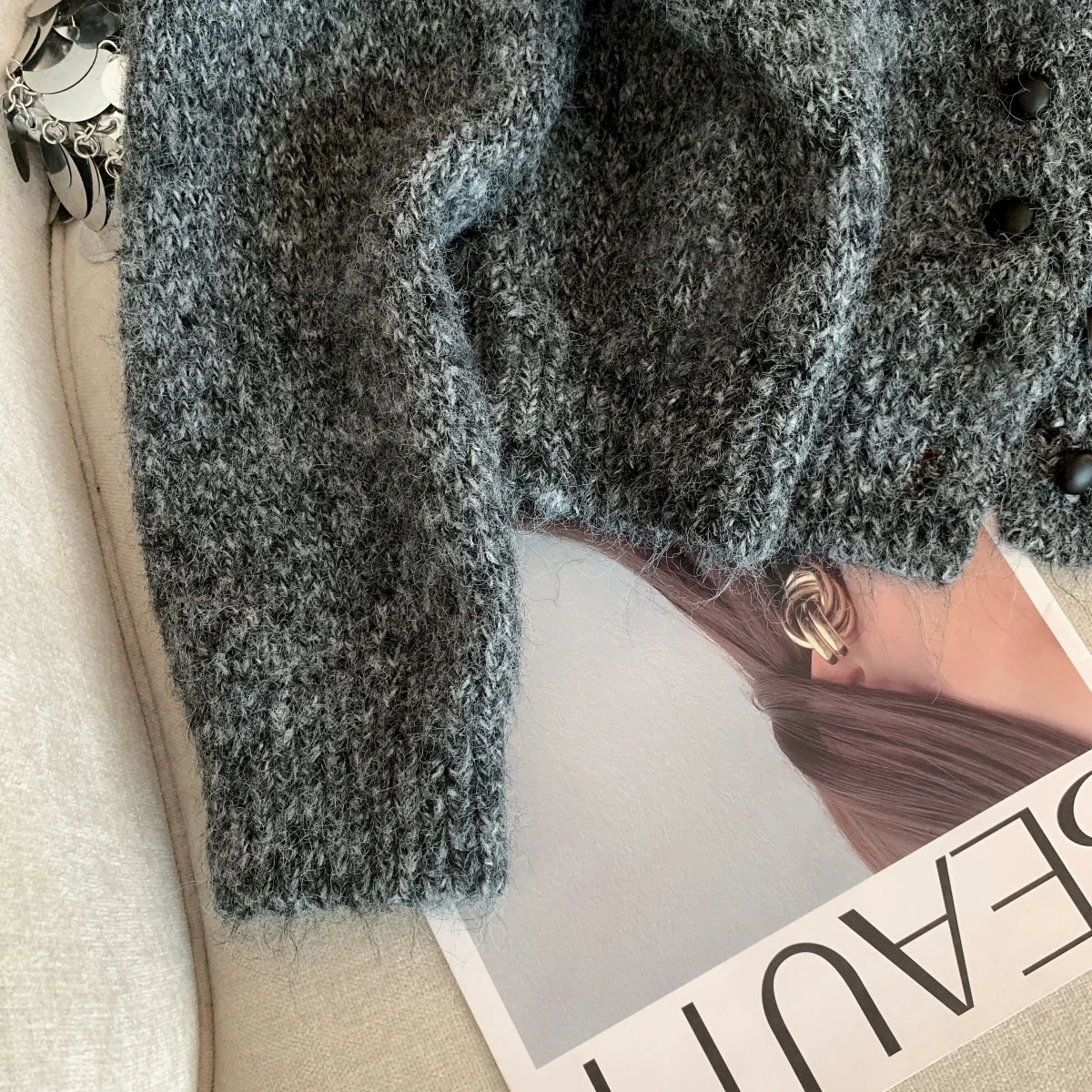 Women's Turtleneck Cardigan Sweater Y2k Vintage 2000s Jumper Knitwear Long Sleeves Korean Soft Cozy Sweater Autumn Winter 2025