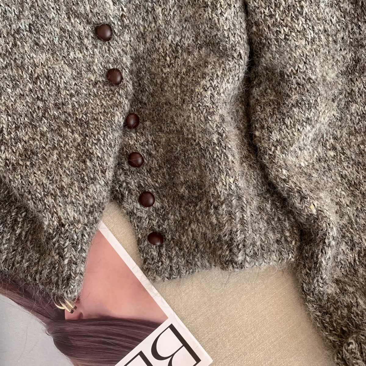 Women's Turtleneck Cardigan Sweater Y2k Vintage 2000s Jumper Knitwear Long Sleeves Korean Soft Cozy Sweater Autumn Winter 2025