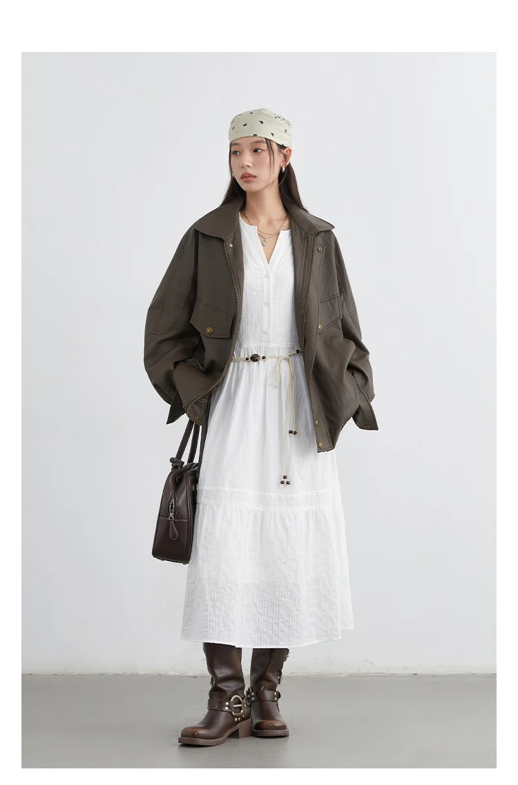 CHIC VEN Women Dress Sets A Line Long Sleeve Solid Loose Casual Female Long Dress with Knitted Vest Spring Autumn 2026