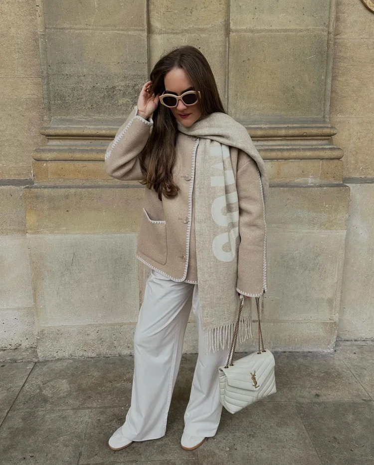 Luxury Brand 100% Wool Warm Scarf For Women Design Winter Men Shawl Wrap Pashmina 2025 Letter Female Bufanda Echarpe Foulard