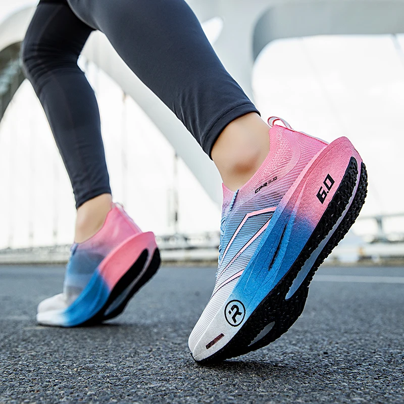 Running Shoes Marathon Men Carbon Board Breathable Lightweight Women Comfortable Athletic Casual Sneakers Outdoor Sports New