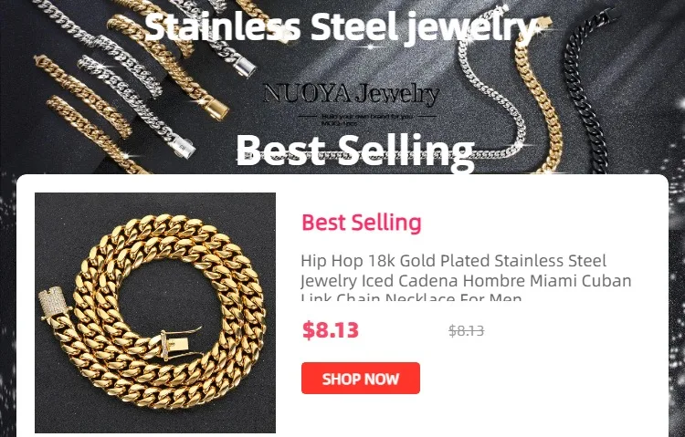 ESKEEM Hip Hop Monaco Bracelet PVD 14k Gold Plated Miami Cuban Link Chains 6/9/11/13MM Stainless Steel for Women And Men