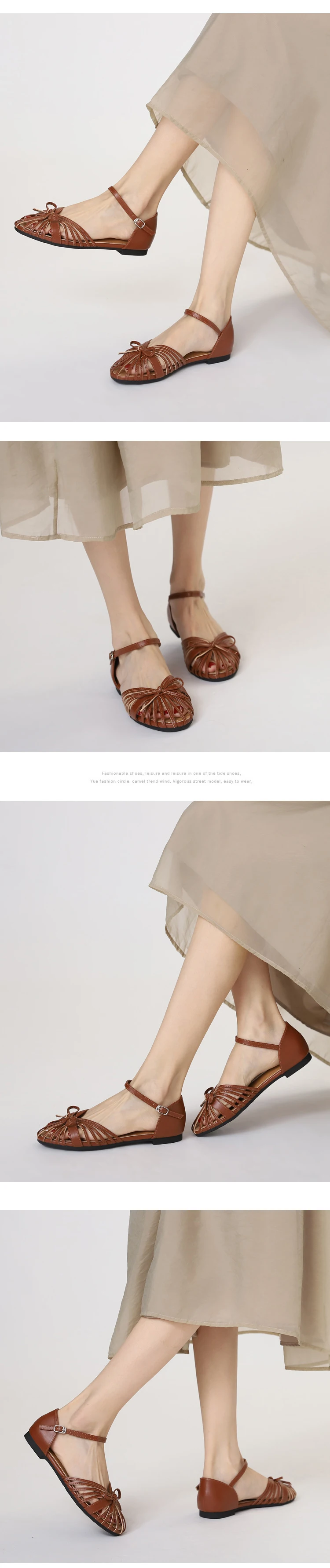 ZAROY Summer Women Flat Sandals Single Strap Hollow Out Gladiator Roman Shoes Pretty Bowtie Sandalias Casual Street Footwear