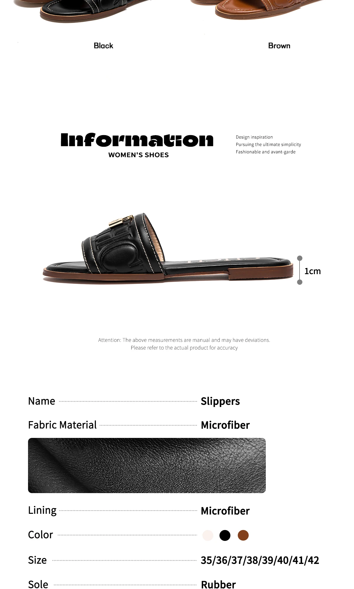 C-H Woman Flat Shoes Summer New Solid Color Embossed Sandals Simple Fashion Slippers For Girl Students Shoes