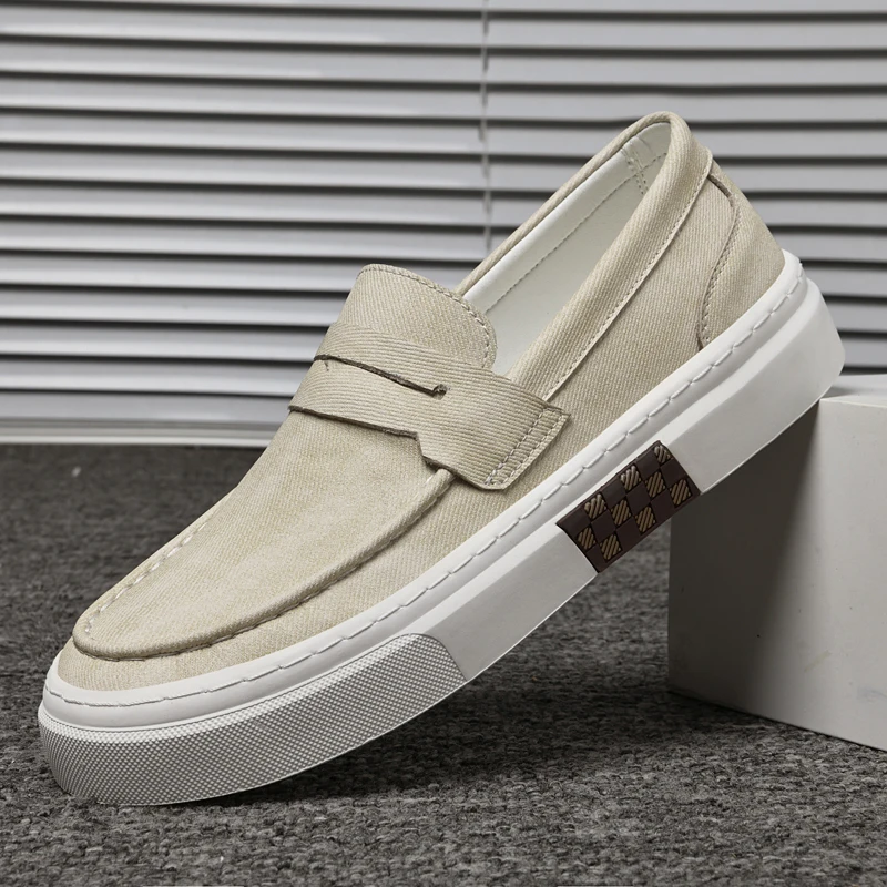 Designer Brand Men's Loafers Green Casual Shoes Men's Lightweight Soft Soled Walking Flat Shoes Brown Luxury Sneakers for Men