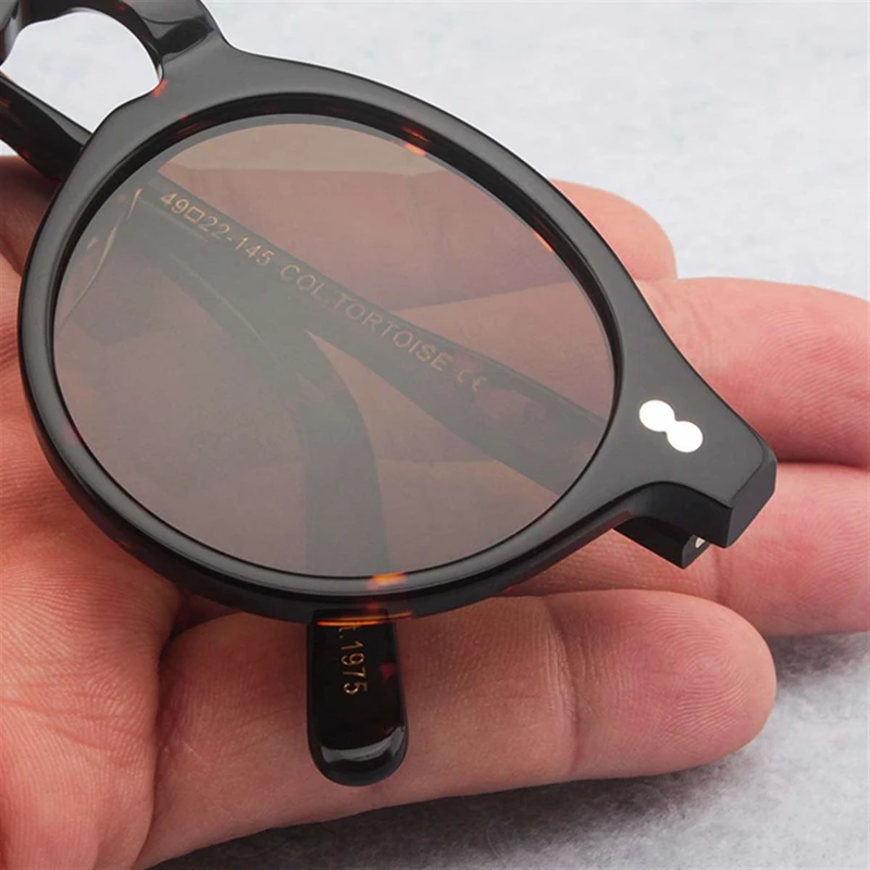 Johnny Depp Polarized Sunglasses Man Lemtosh Sun Glasses Woman Luxury Brand Vintage Acetate Frame Round Night Vision Goggles