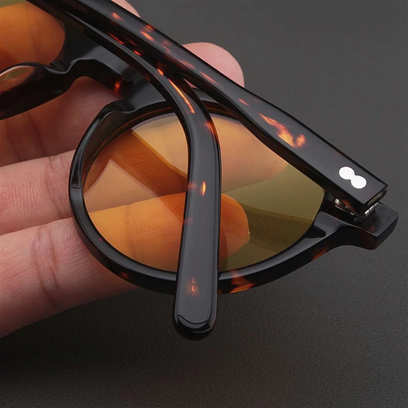 Johnny Depp Polarized Sunglasses Man Lemtosh Sun Glasses Woman Luxury Brand Vintage Acetate Frame Round Night Vision Goggles