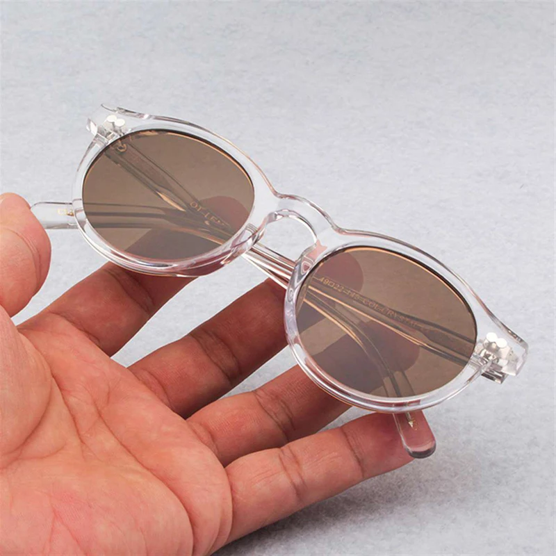 Johnny Depp Polarized Sunglasses Man Lemtosh Sun Glasses Woman Luxury Brand Vintage Acetate Frame Round Night Vision Goggles