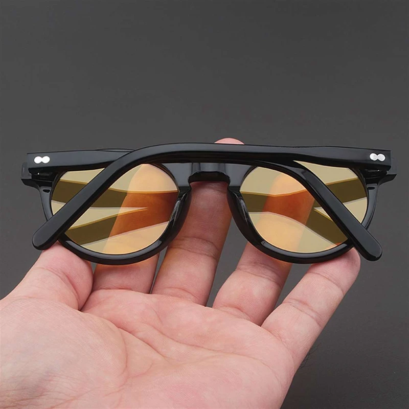 Johnny Depp Polarized Sunglasses Man Lemtosh Sun Glasses Woman Luxury Brand Vintage Acetate Frame Round Night Vision Goggles