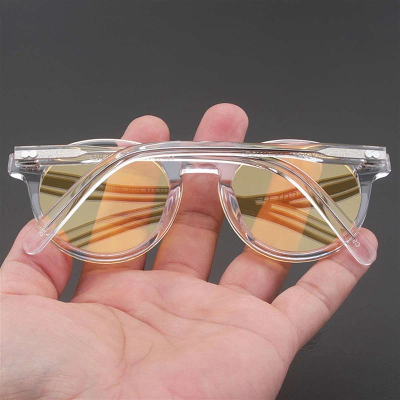 Johnny Depp Polarized Sunglasses Man Lemtosh Sun Glasses Woman Luxury Brand Vintage Acetate Frame Round Night Vision Goggles