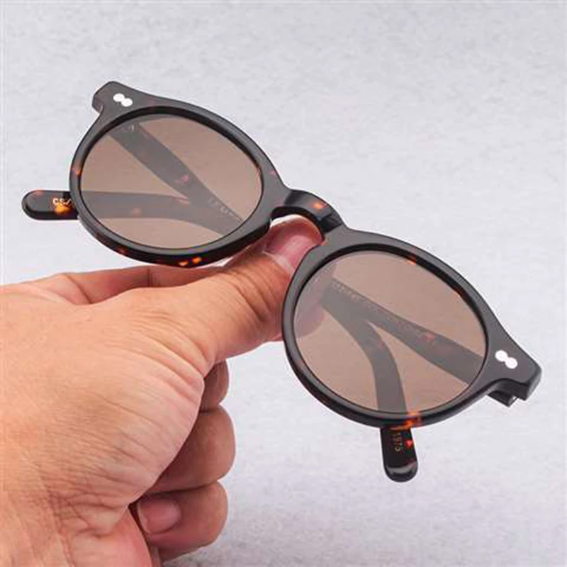 Johnny Depp Polarized Sunglasses Man Lemtosh Sun Glasses Woman Luxury Brand Vintage Acetate Frame Round Night Vision Goggles