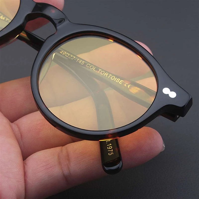 Johnny Depp Polarized Sunglasses Man Lemtosh Sun Glasses Woman Luxury Brand Vintage Acetate Frame Round Night Vision Goggles