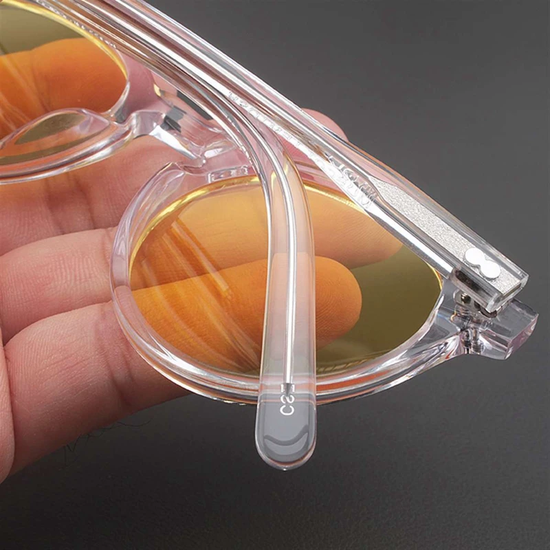 Johnny Depp Polarized Sunglasses Man Lemtosh Sun Glasses Woman Luxury Brand Vintage Acetate Frame Round Night Vision Goggles