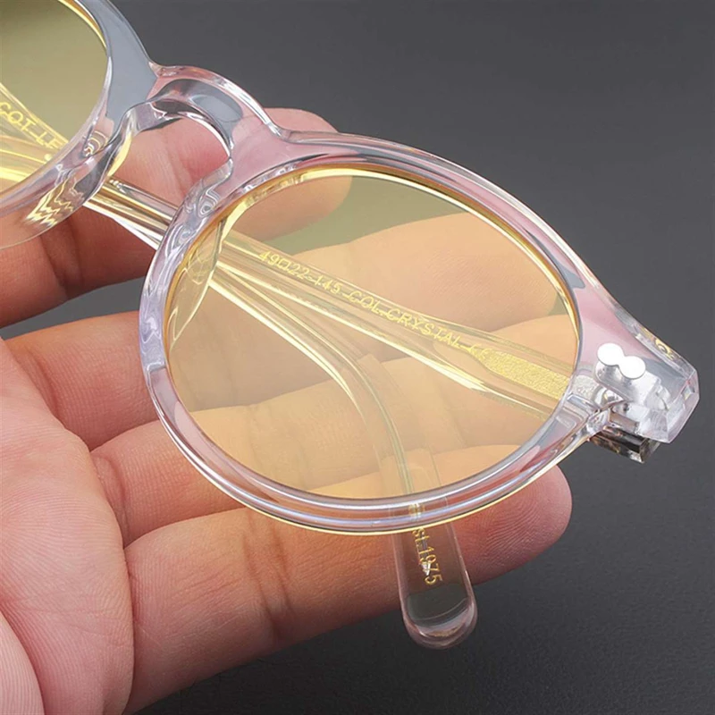 Johnny Depp Polarized Sunglasses Man Lemtosh Sun Glasses Woman Luxury Brand Vintage Acetate Frame Round Night Vision Goggles