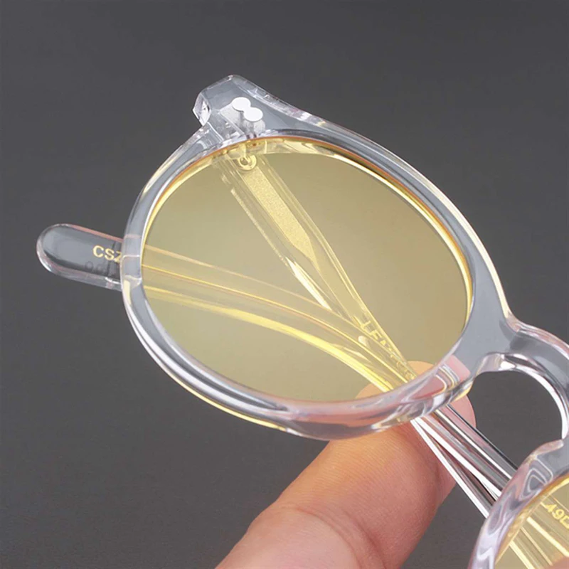 Johnny Depp Polarized Sunglasses Man Lemtosh Sun Glasses Woman Luxury Brand Vintage Acetate Frame Round Night Vision Goggles