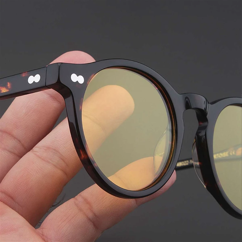 Johnny Depp Polarized Sunglasses Man Lemtosh Sun Glasses Woman Luxury Brand Vintage Acetate Frame Round Night Vision Goggles