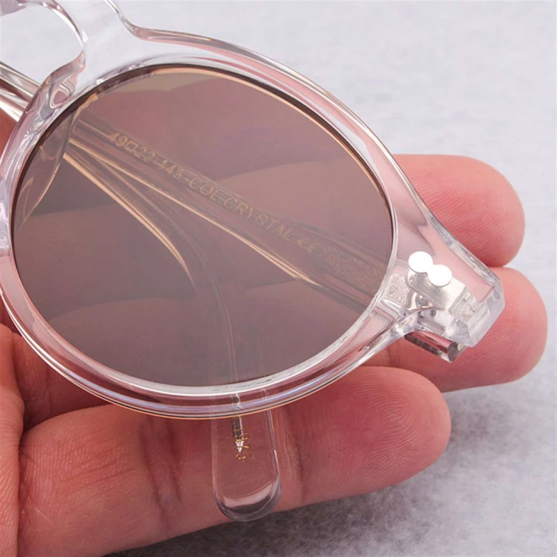 Johnny Depp Polarized Sunglasses Man Lemtosh Sun Glasses Woman Luxury Brand Vintage Acetate Frame Round Night Vision Goggles