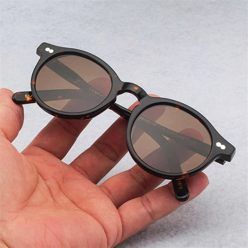 Johnny Depp Polarized Sunglasses Man Lemtosh Sun Glasses Woman Luxury Brand Vintage Acetate Frame Round Night Vision Goggles