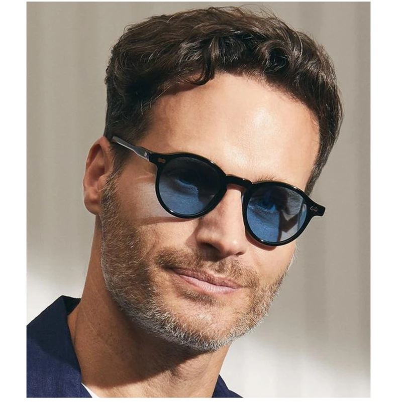Johnny Depp Polarized Sunglasses Man Lemtosh Sun Glasses Woman Luxury Brand Vintage Acetate Frame Round Night Vision Goggles