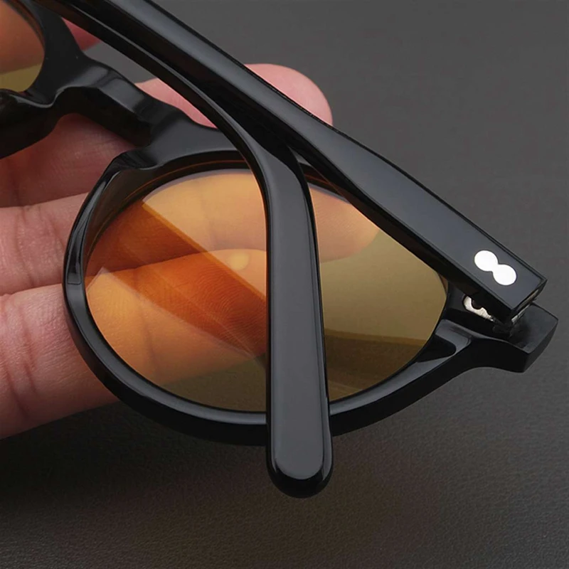 Johnny Depp Polarized Sunglasses Man Lemtosh Sun Glasses Woman Luxury Brand Vintage Acetate Frame Round Night Vision Goggles