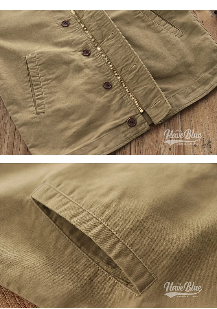 0602# Spring and Autumn New American Retro Thickened Casual Deck Jacket Men's Fashion 100% Cotton Washed Old Loose Cargo Coat