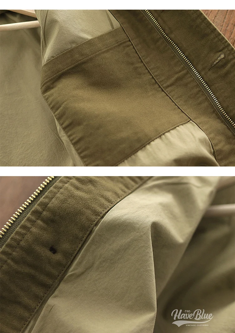0602# Spring and Autumn New American Retro Thickened Casual Deck Jacket Men's Fashion 100% Cotton Washed Old Loose Cargo Coat