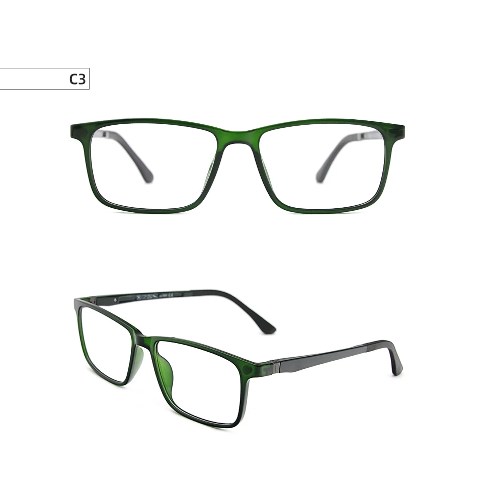 X3195 Magnet Clip On Glasses Frame Men Prescription Optical Eyeglasses Frame Women Myopia Polarized Magnet Clip On Sunglasses