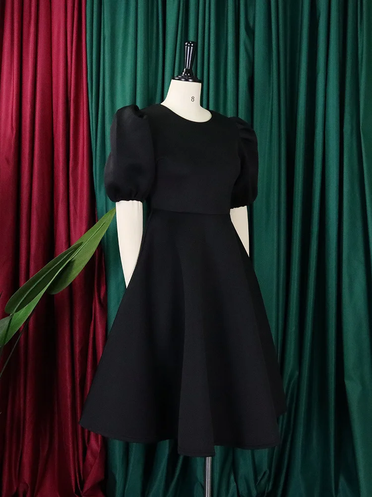 Wmstar Party Dresses for Women Sexy Puff Sleeve Solid Maxi Dress Big Hem Club Outfits New In Summer Wholesale Dropshipping S-3XL
