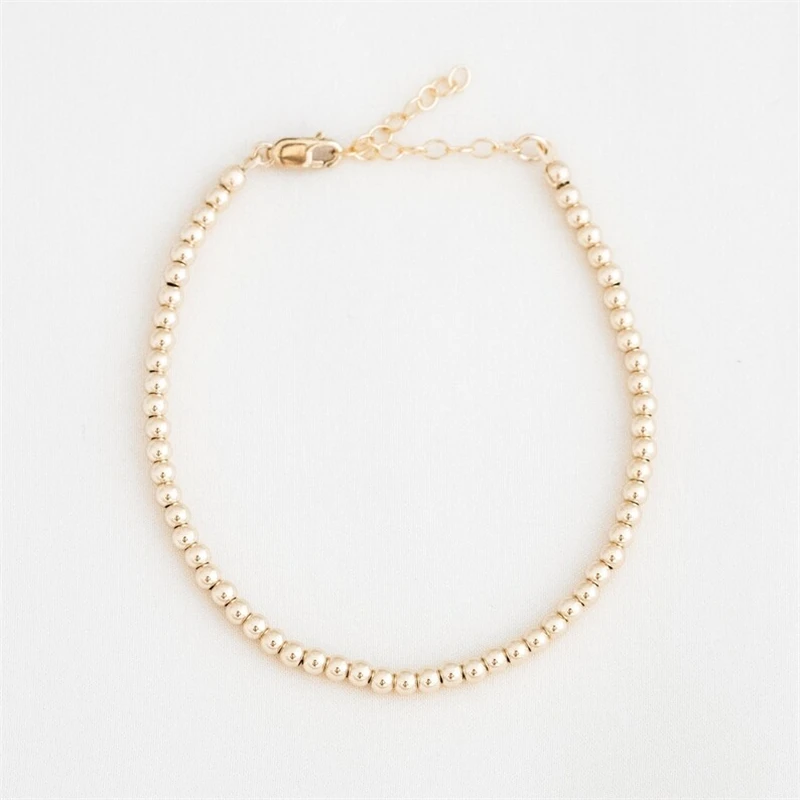 Handmade Gold Beads Bracelet 14K Gold Filled Bracelet Gold Jewelry Boho Bracelets Vintage Boho Women Jewelry