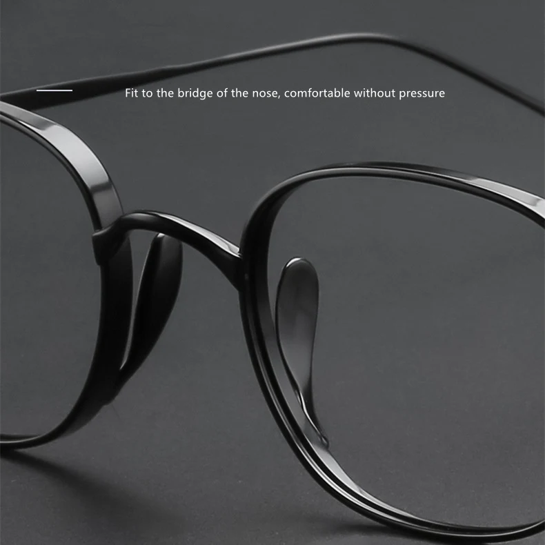 9g Ultra Light Pure Titanium Frame Japanese Vintage Distressed Oval for Male and women design as KameManNen KMN114