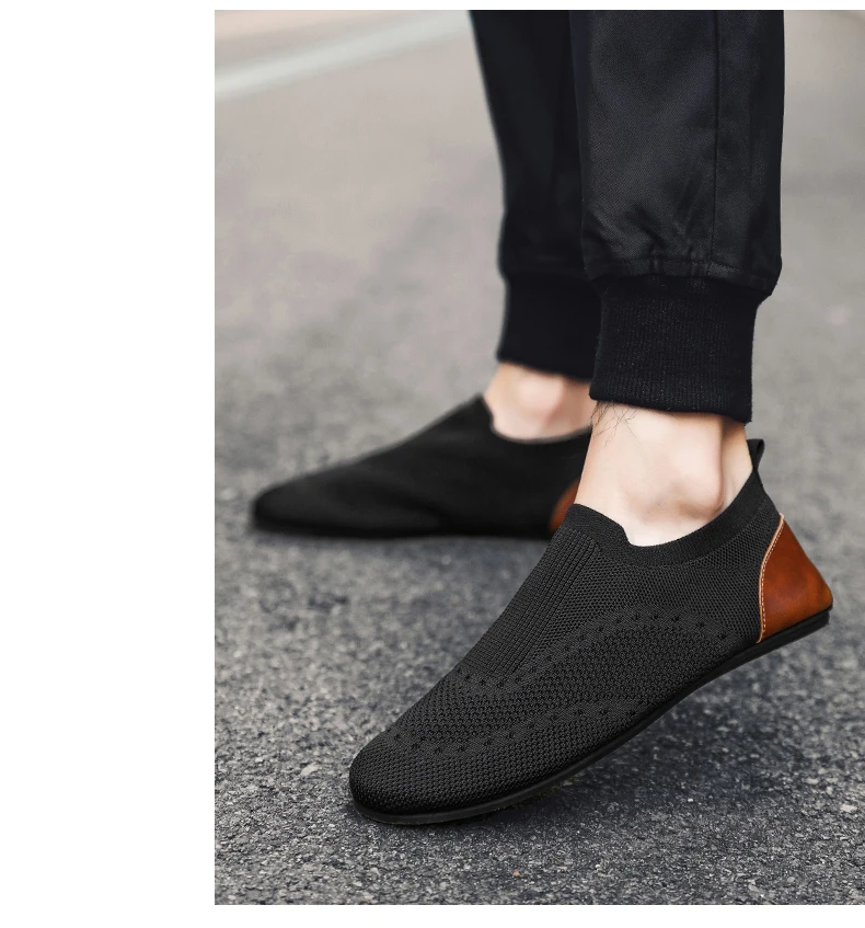 YRZL Loafers Men Soft Driving Moccasins High Quality Flats Male Walking Shoes Breathable Mesh Casual Loafers Slip on Mens Shoes
