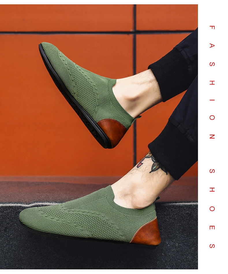 YRZL Loafers Men Soft Driving Moccasins High Quality Flats Male Walking Shoes Breathable Mesh Casual Loafers Slip on Mens Shoes