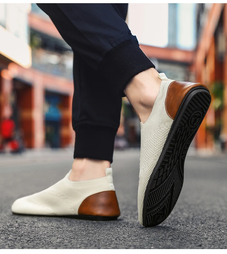 YRZL Loafers Men Soft Driving Moccasins High Quality Flats Male Walking Shoes Breathable Mesh Casual Loafers Slip on Mens Shoes