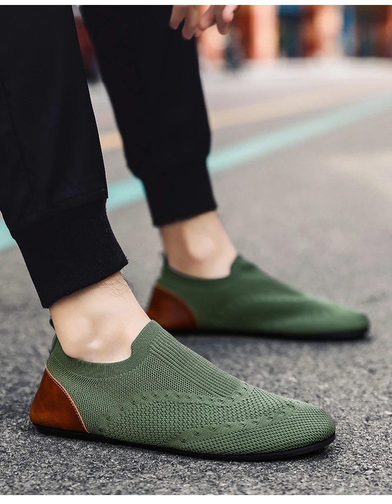 YRZL Loafers Men Soft Driving Moccasins High Quality Flats Male Walking Shoes Breathable Mesh Casual Loafers Slip on Mens Shoes