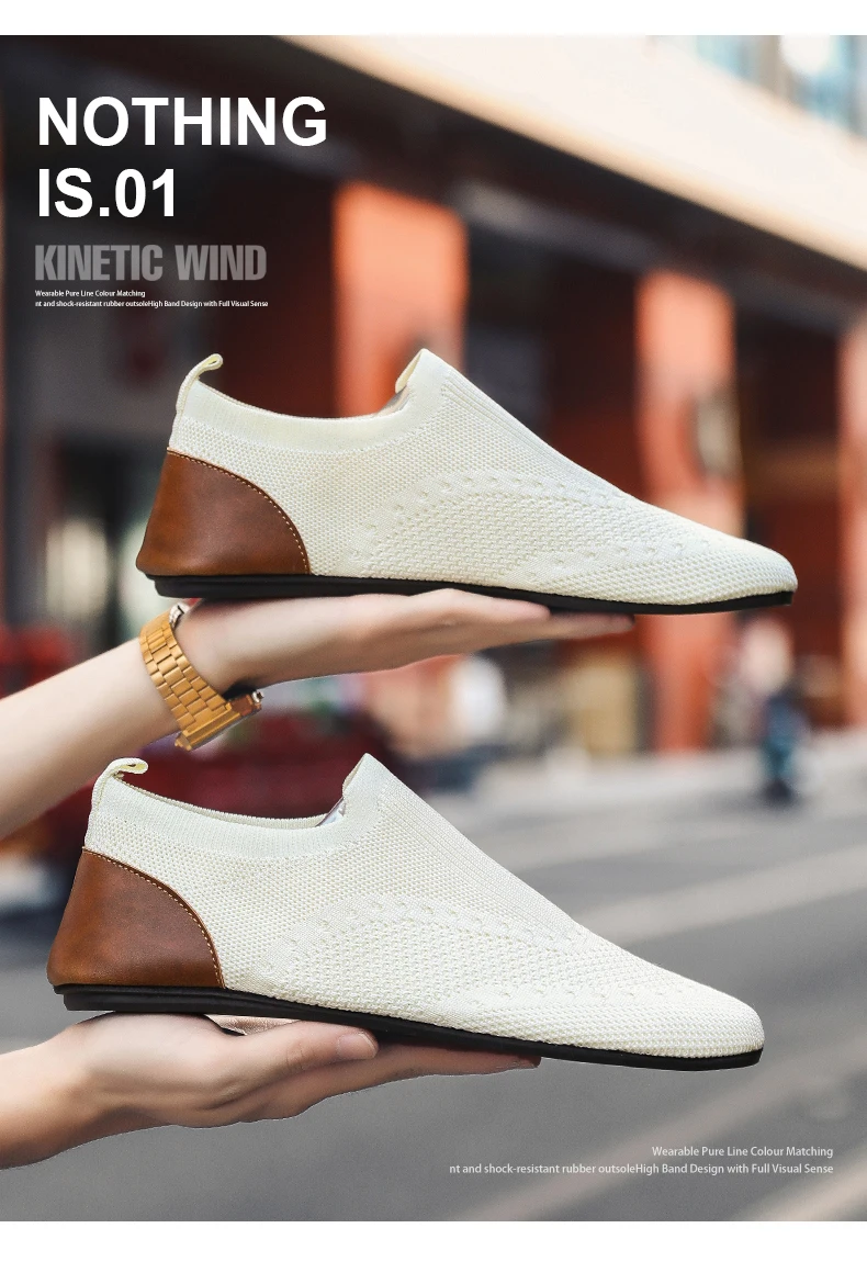 YRZL Loafers Men Soft Driving Moccasins High Quality Flats Male Walking Shoes Breathable Mesh Casual Loafers Slip on Mens Shoes