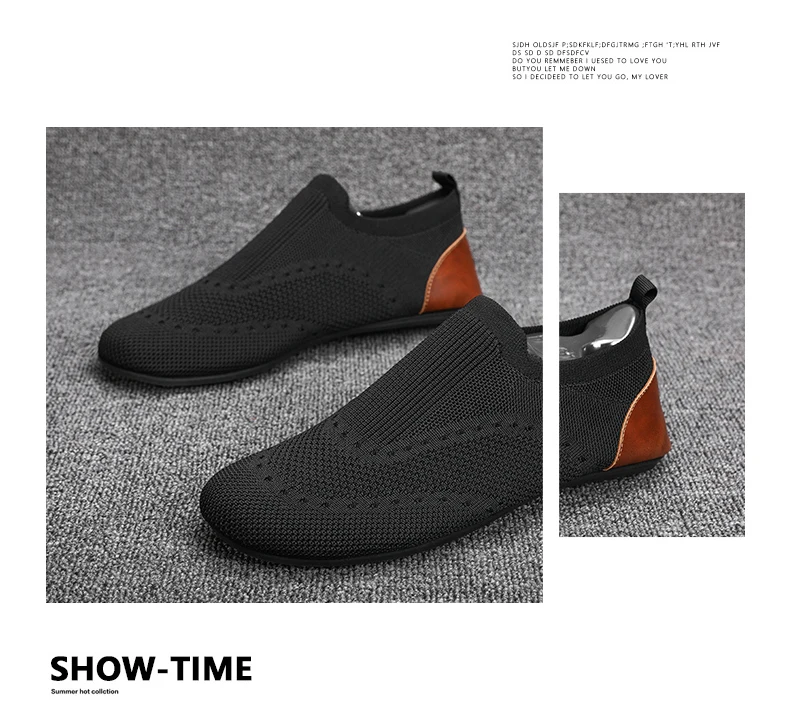 YRZL Loafers Men Soft Driving Moccasins High Quality Flats Male Walking Shoes Breathable Mesh Casual Loafers Slip on Mens Shoes