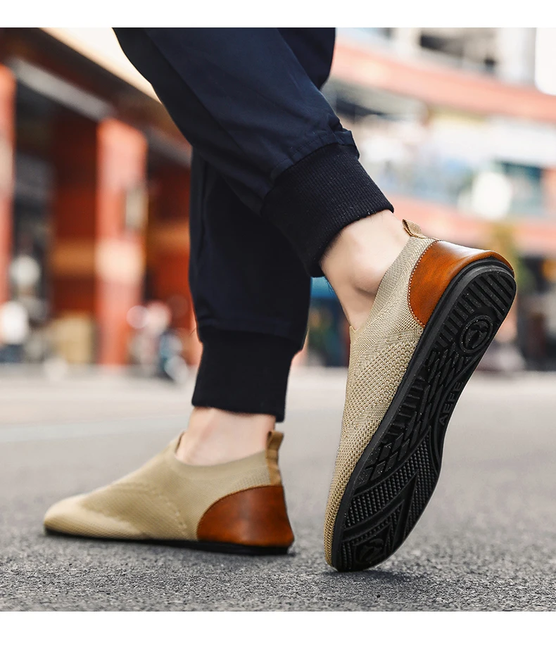 YRZL Loafers Men Soft Driving Moccasins High Quality Flats Male Walking Shoes Breathable Mesh Casual Loafers Slip on Mens Shoes