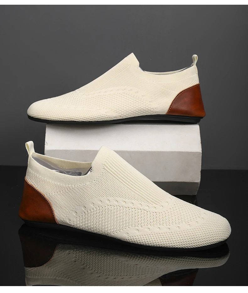 YRZL Loafers Men Soft Driving Moccasins High Quality Flats Male Walking Shoes Breathable Mesh Casual Loafers Slip on Mens Shoes