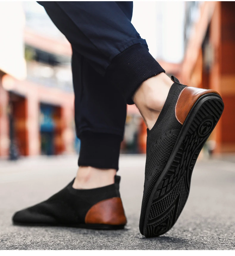 YRZL Loafers Men Soft Driving Moccasins High Quality Flats Male Walking Shoes Breathable Mesh Casual Loafers Slip on Mens Shoes