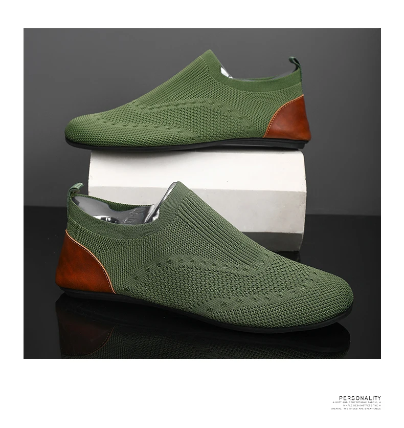 YRZL Loafers Men Soft Driving Moccasins High Quality Flats Male Walking Shoes Breathable Mesh Casual Loafers Slip on Mens Shoes