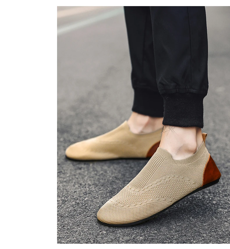 YRZL Loafers Men Soft Driving Moccasins High Quality Flats Male Walking Shoes Breathable Mesh Casual Loafers Slip on Mens Shoes