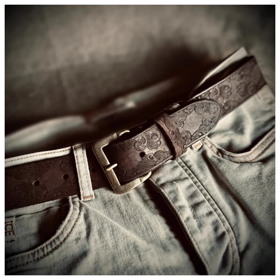 Genuine Leather Men's Belt Luxury Designer Strap Male Fashion Pure Copper Buckle Wild Classic Retro High Quality Jeans Soft Belt