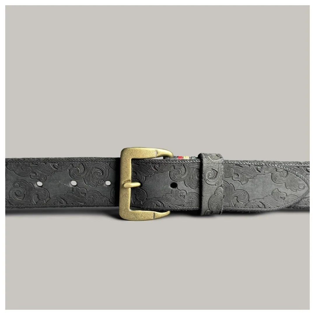 Genuine Leather Men's Belt Luxury Designer Strap Male Fashion Pure Copper Buckle Wild Classic Retro High Quality Jeans Soft Belt